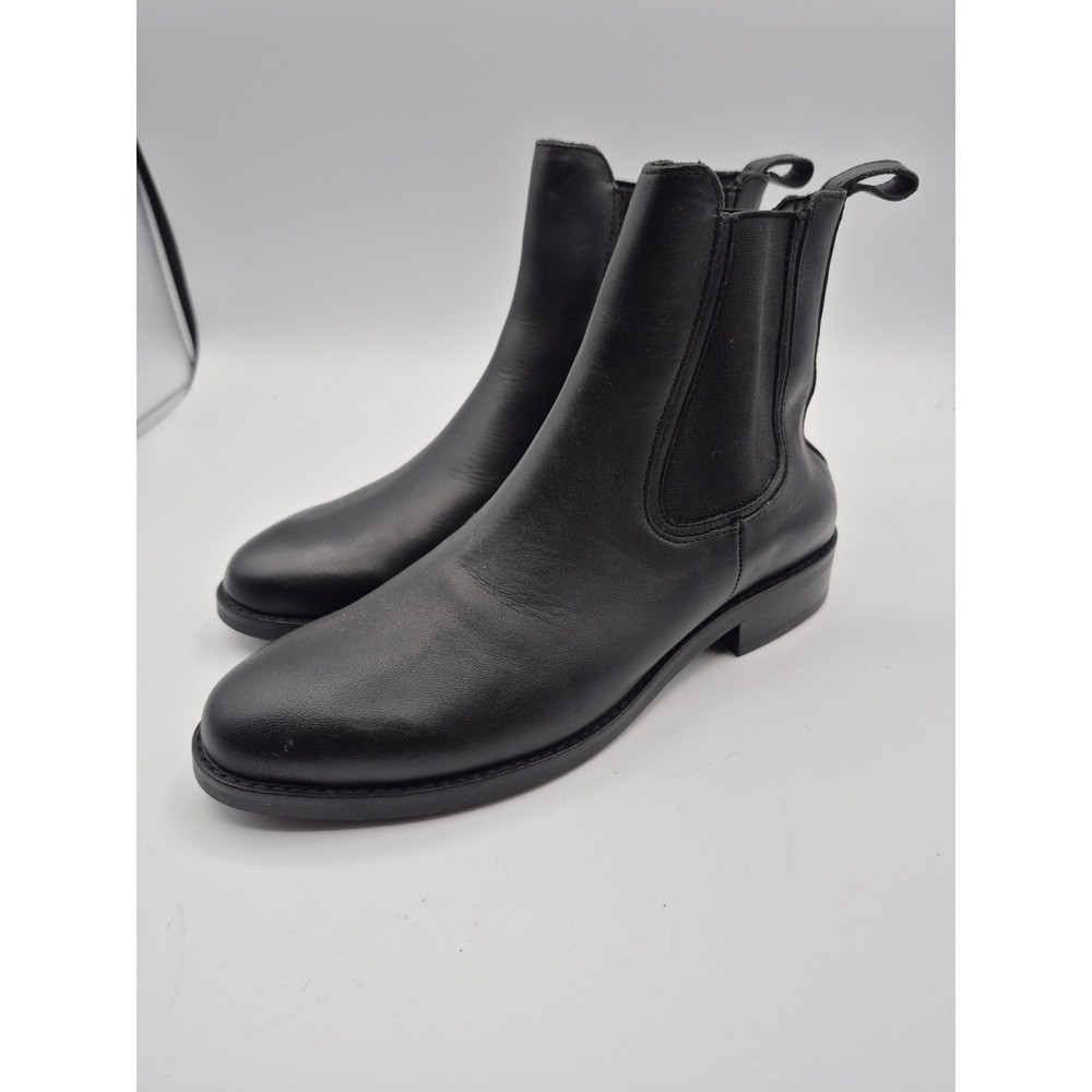 Thursday Boot Co Everyday Duchess‎ Chelsea Black Leather Pull On Boots 7.5